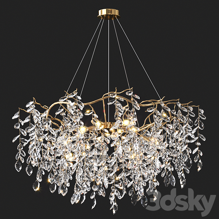 Crystal Chandelier 3DS Max Model - thumbnail 3