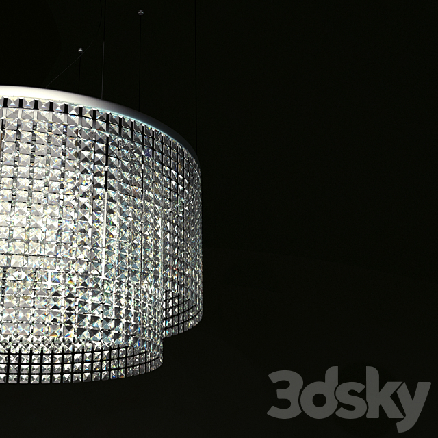 Crystal Chandelier 3DS Max Model - thumbnail 2