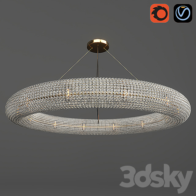 Crystal chandelier 3DSMax File - thumbnail 1