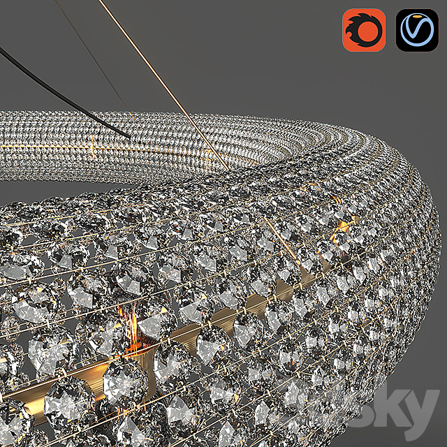 Crystal chandelier 3DSMax File - thumbnail 2