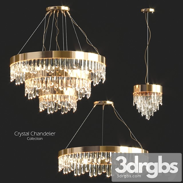 Crystal chandelier collectioin 3dsmax Download - thumbnail 1