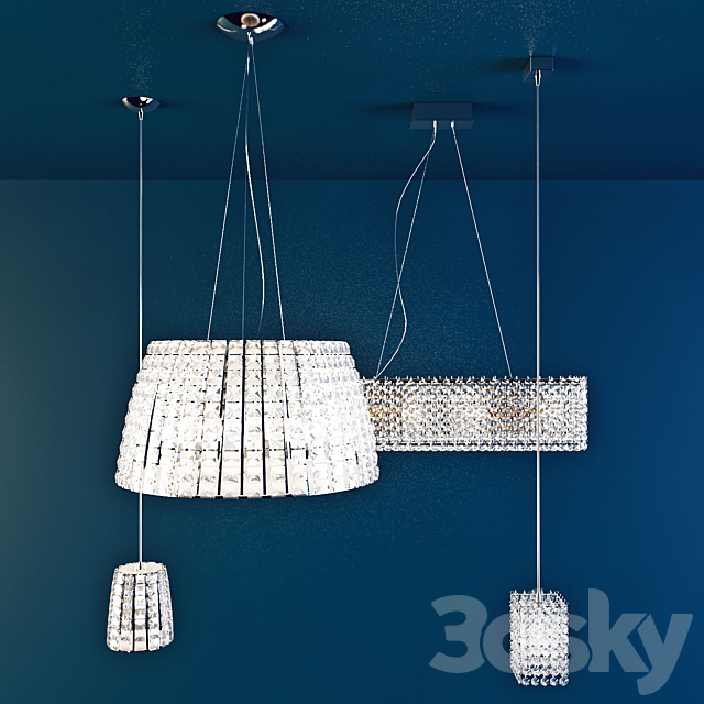 Crystal chandelier set 3DSMax File - thumbnail 3