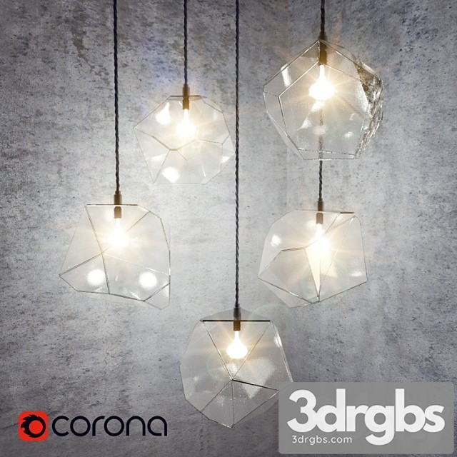 Crystal Pendant Lights 3dsmax Download - thumbnail 1