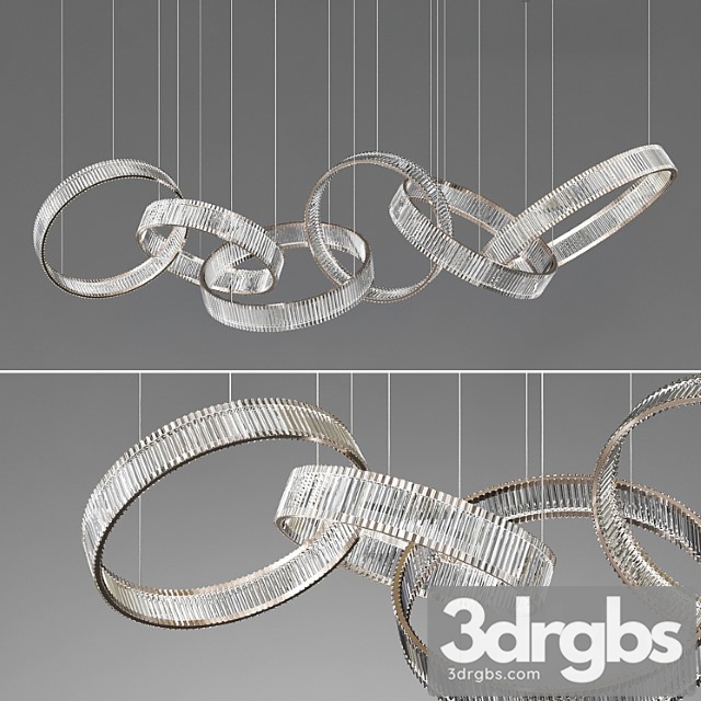 Crystal ring chandelier 3dsmax Download - thumbnail 1