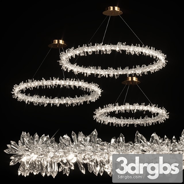 Crystal ring chandelier sibyl 3dsmax Download - thumbnail 1