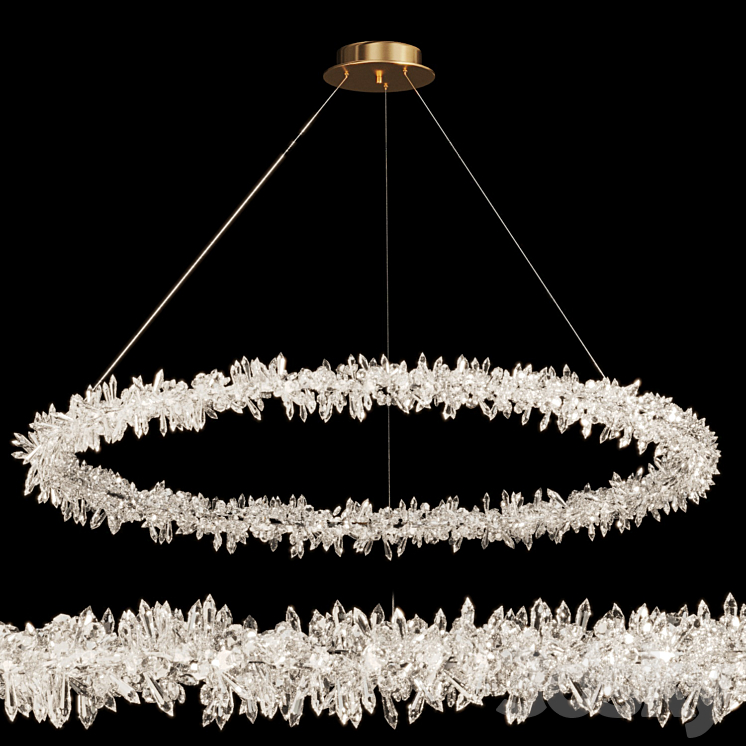 Crystal ring chandelier SIBYL XL 3DS Max Model - thumbnail 1