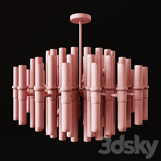 Crystal Tubules Pendant Lamp 3DS Max Model - thumbnail 3