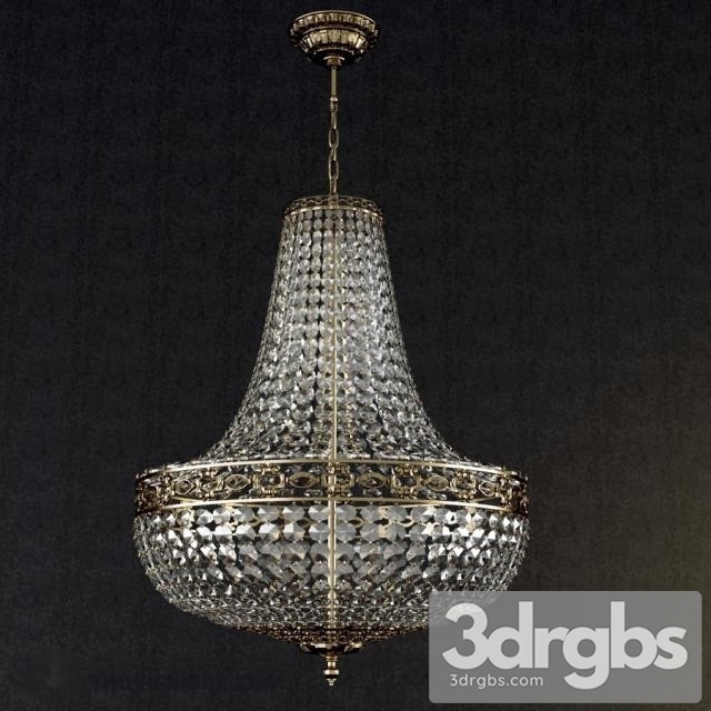 Crystals Antique Chandelier 3dsmax Download - thumbnail 1