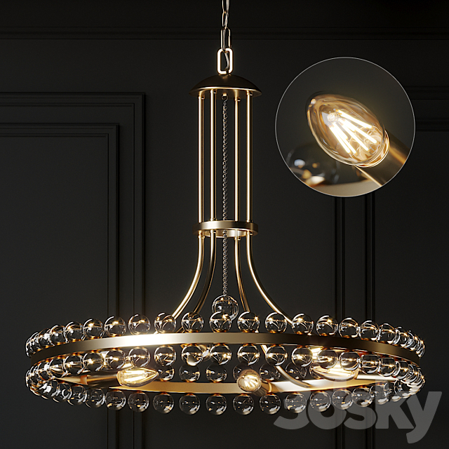 Crystorama Clover 8-Light Chandelier 3DSMax File - thumbnail 1