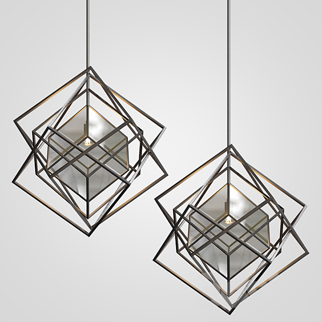 Cubist Small Chandelier Black 3DSMax File - thumbnail 1