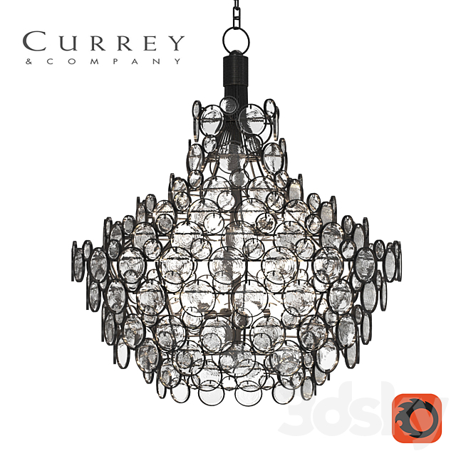 Currey and Company Chandelier Galahad D1000xH1100 3DSMax File - thumbnail 1