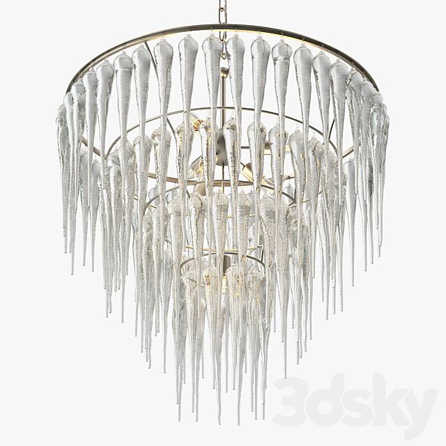 Currey and Company Icecap Chandelier 3DS Max Model - thumbnail 2