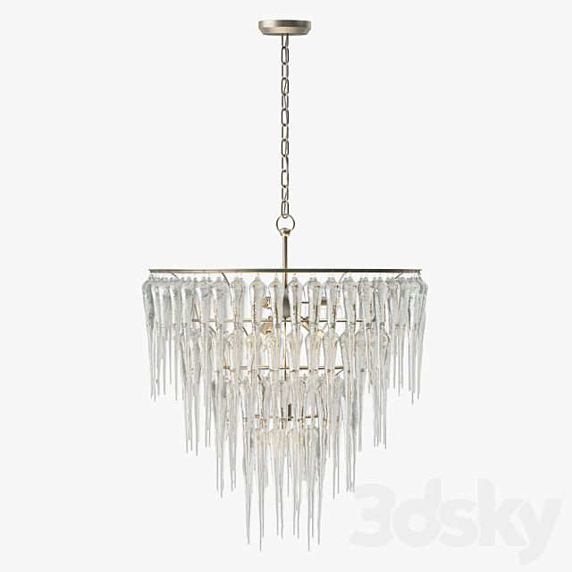 Currey and Company Icecap Chandelier 3DS Max Model - thumbnail 3