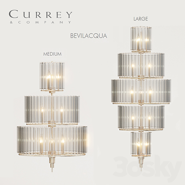 Currey & Compamy BEVILACQUA Medium and Large chandeliers 3DSMax File - thumbnail 1