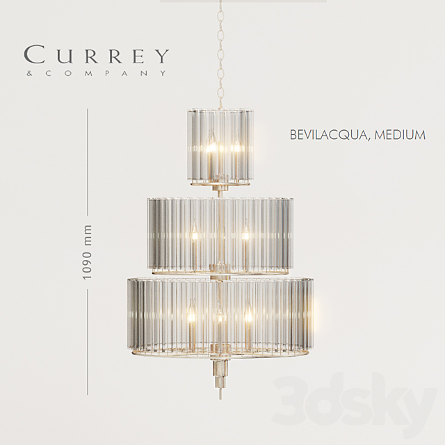 Currey & Compamy BEVILACQUA Medium and Large chandeliers 3DSMax File - thumbnail 2