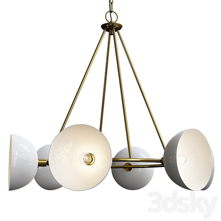 Currey & company soba chandelier 3DS Max Model - thumbnail 1