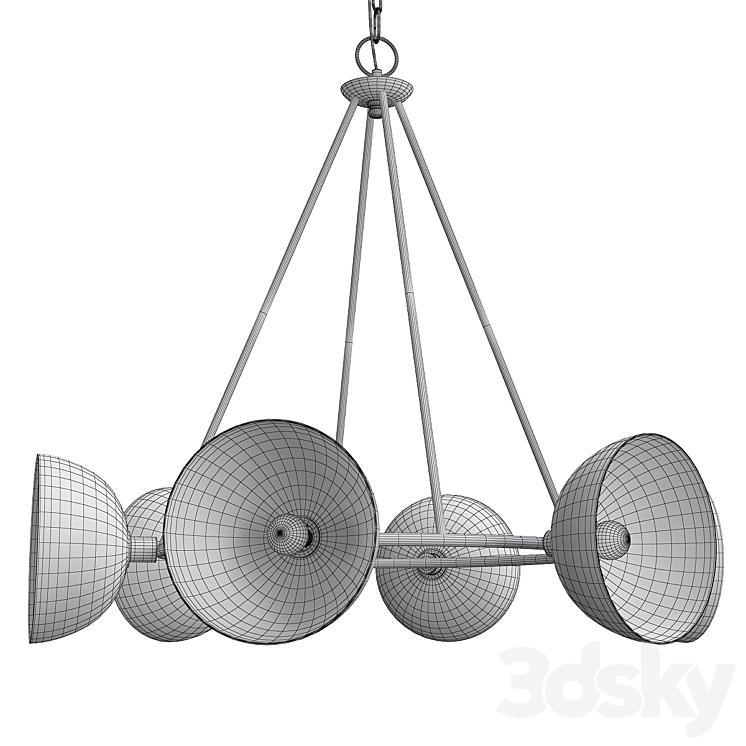 Currey & company soba chandelier 3DS Max Model - thumbnail 2