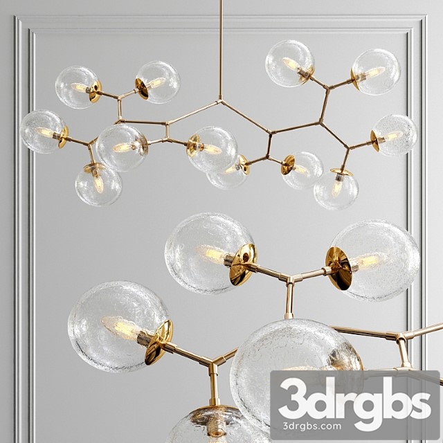 Custom 12 light vintage glass fixture - thumbnail 1