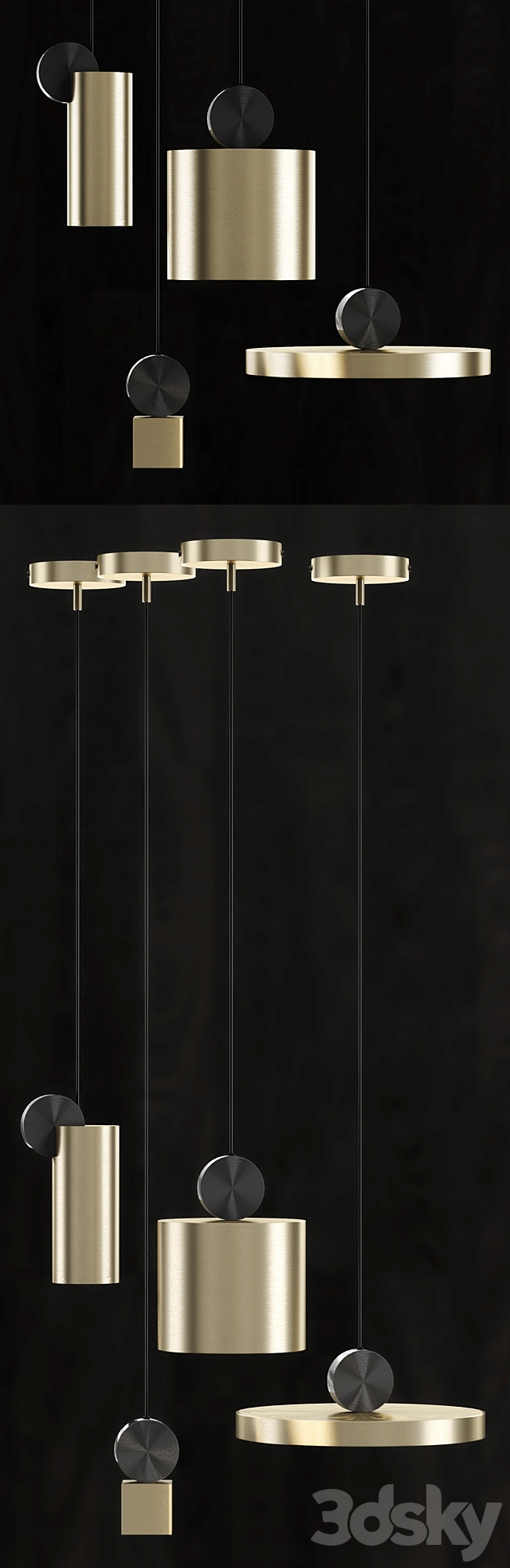 CVL Contract Calé (e) pendant light Collection 3DSMax File - thumbnail 2