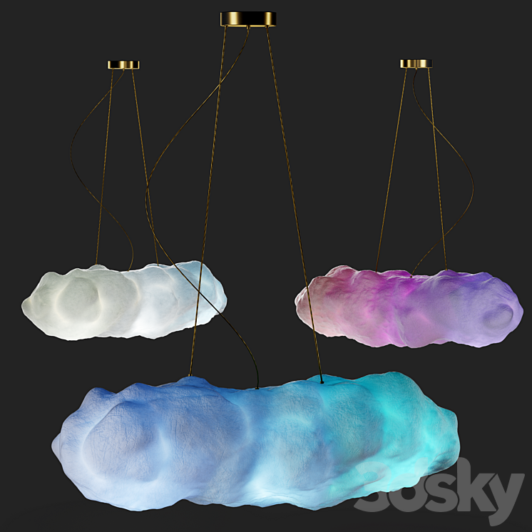 Сhildren’s lamp cloud 3DS Max Model - thumbnail 1