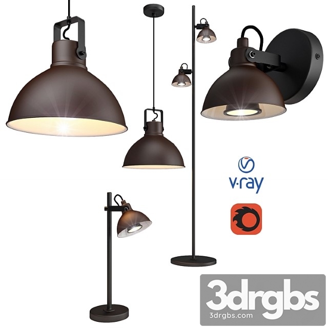 Damian pendant table floor and wall lamps from the company lucide belgium. 3dsmax Download - thumbnail 1