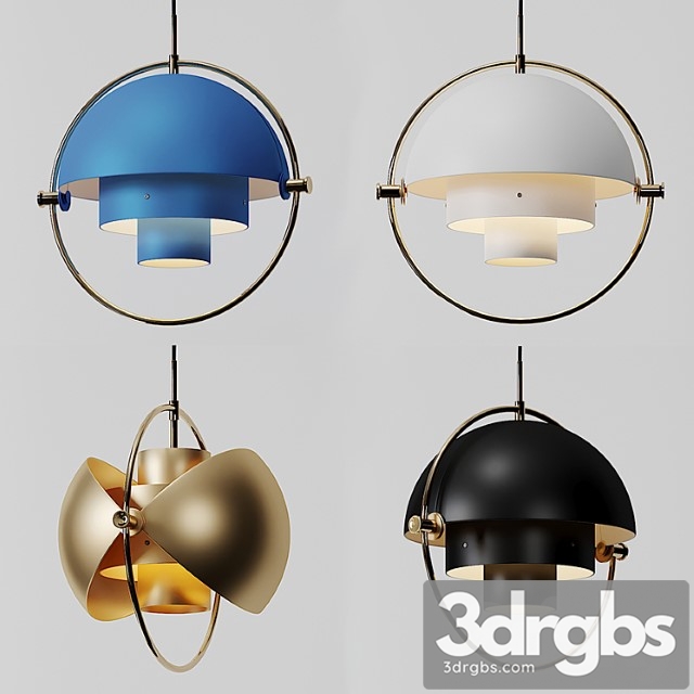 Danish gubi replica modern black white blue and gold 3dsmax Download - thumbnail 1