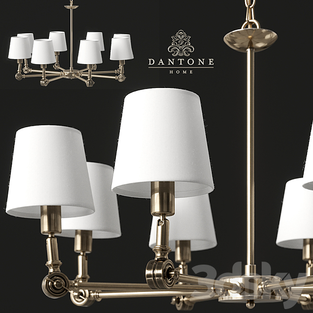 Dantone Home _ Chandelier Kingston with 8 light bulbs 3DSMax File - thumbnail 1