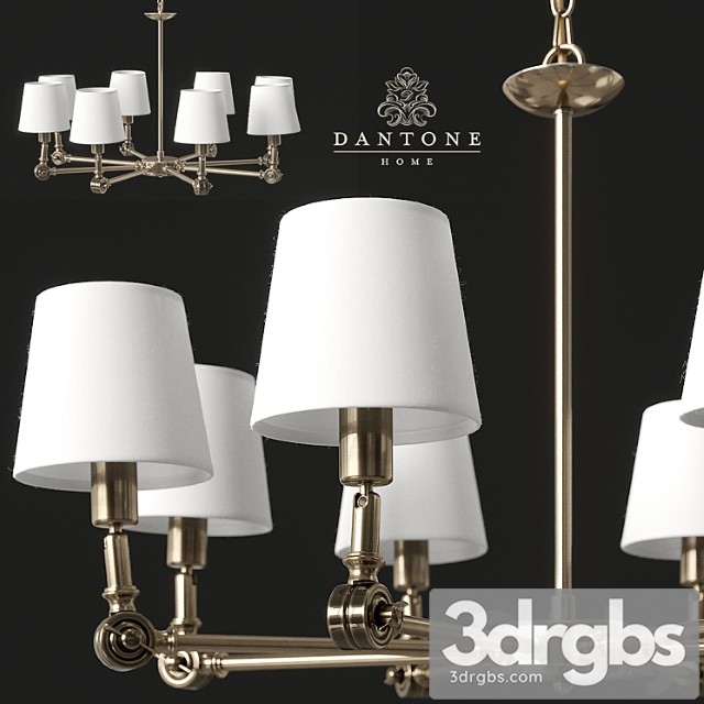 Dantone home   chandelier kingston with 8 light bulbs 3dsmax Download - thumbnail 1