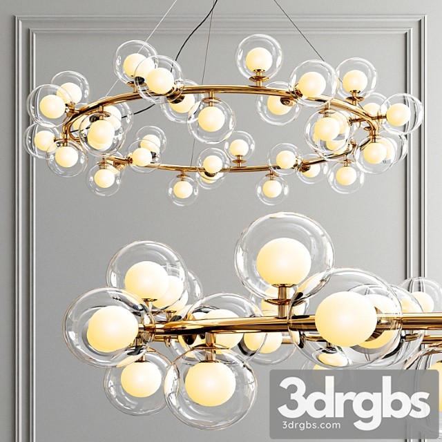 Decorative contemporary chandelier 3dsmax Download - thumbnail 1