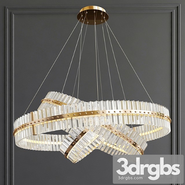 Decorative Ring Glass Chandelier 3dsmax Download - thumbnail 1