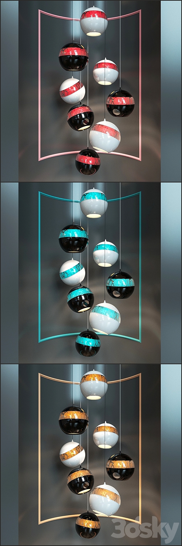 Design decorative lamp “Lily” (the author) 3DSMax File - thumbnail 1