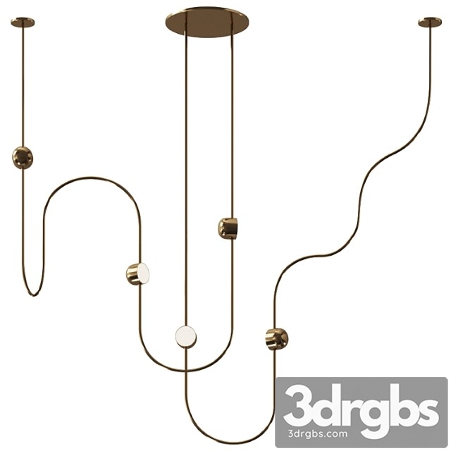 Dia curved 3 ceiling lamp by ovature studios - thumbnail 1