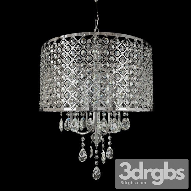 Diana 4 Light Drum Chandelier 3dsmax Download - thumbnail 1