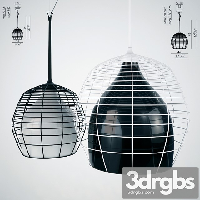 Diesel By Foscarini Cage Pendant 1 3dsmax Download - thumbnail 1