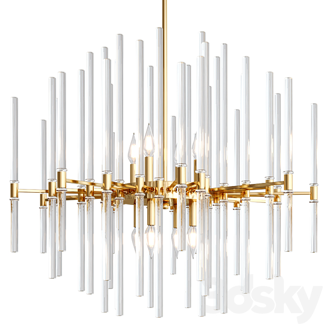 DIVINE Wide Chandelier 3ds Max - thumbnail 1