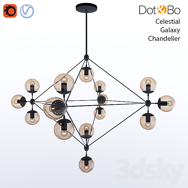 Dot & Bo Celestial Galaxy Chandelier 3DSMax File - thumbnail 1