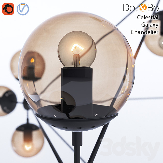 Dot & Bo Celestial Galaxy Chandelier 3DSMax File - thumbnail 3