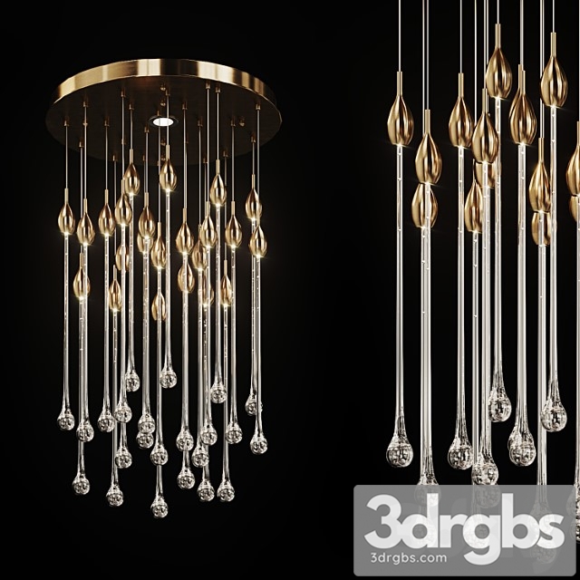 Drop shaped pendant lamp rainy 3dsmax Download - thumbnail 1