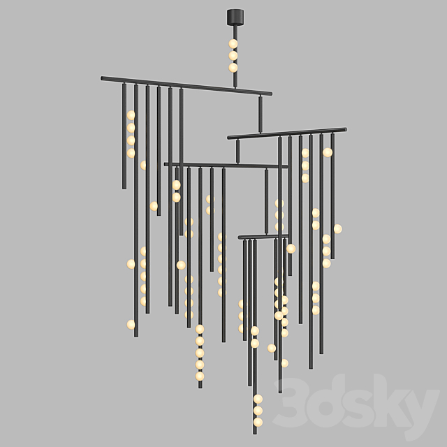 Drop system chandelier 3DSMax File - thumbnail 2