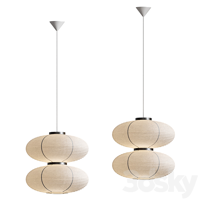 Dual pendant lamp 3DSMax File - thumbnail 2