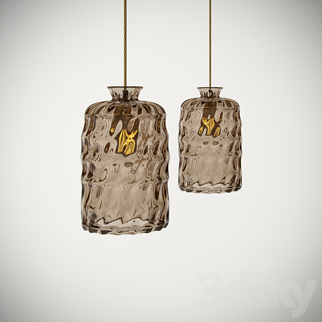 Ebb And Flow Pillar Lamp Golden Smoke 3DSMax File - thumbnail 1