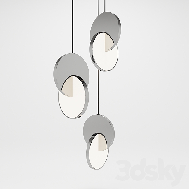 Eclipse Chandelier 3 Piece 3DSMax File - thumbnail 1