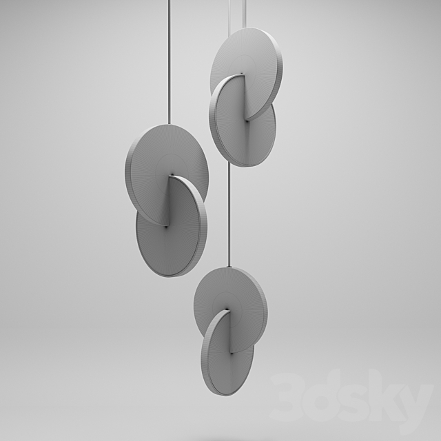 Eclipse Chandelier 3 Piece 3DSMax File - thumbnail 2