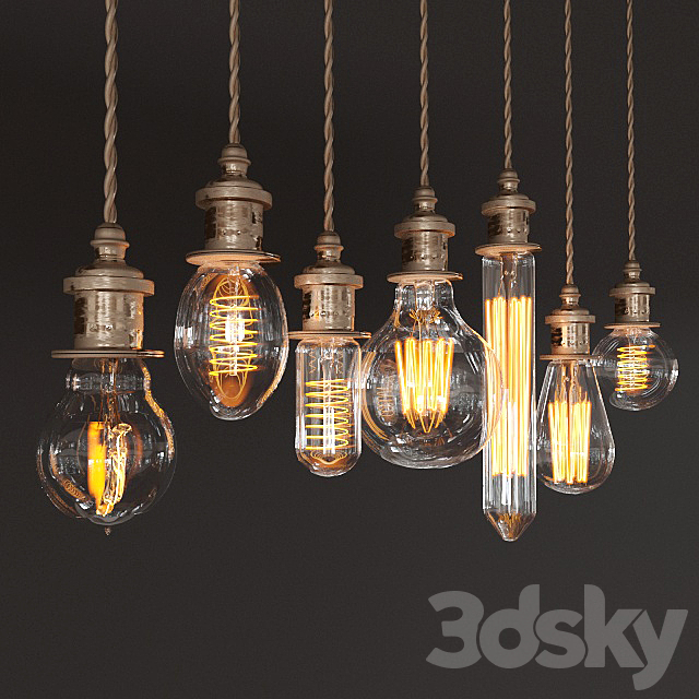 Edison lamp 3DS Max Model - thumbnail 1