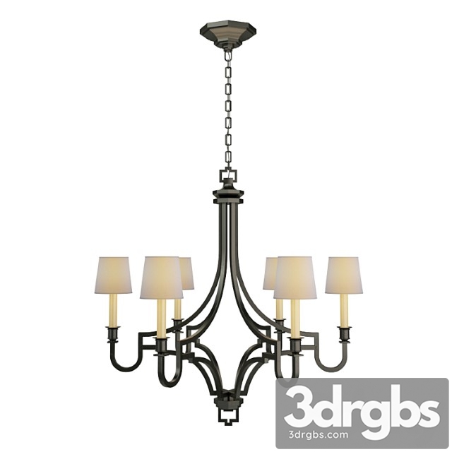 Ef chapman mykonos aged iron with wax chandelier ceiling light - thumbnail 1