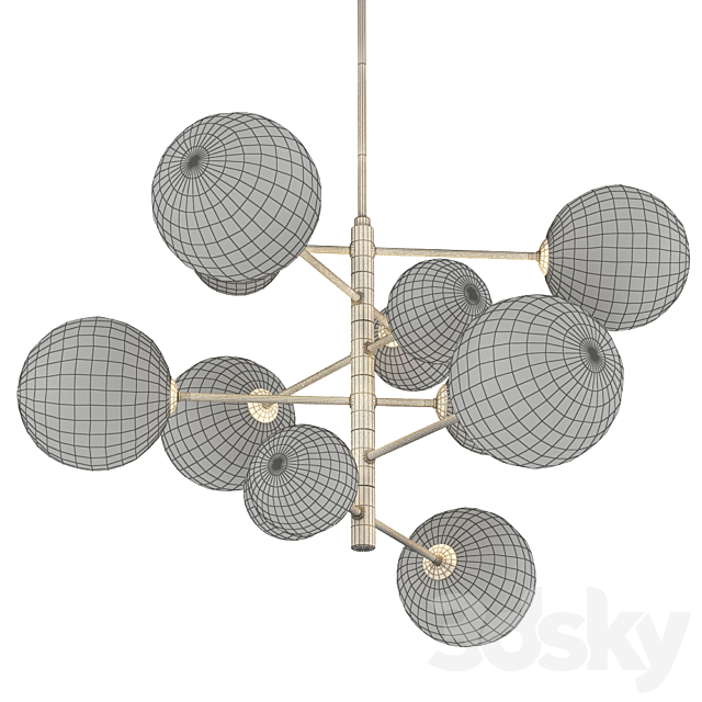 EICHHOLTZ Chandelier Argento S 111976 112077 3DSMax File - thumbnail 2