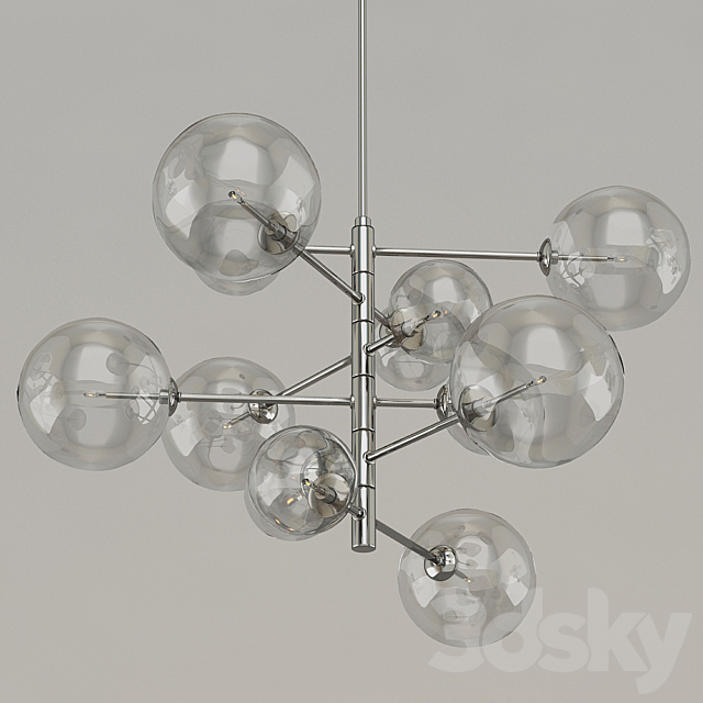 EICHHOLTZ Chandelier Argento S 111976 112077 3DSMax File - thumbnail 3