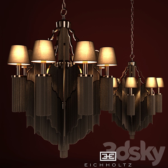 Eichholtz – Chandelier Fringe L 3DS Max Model - thumbnail 2