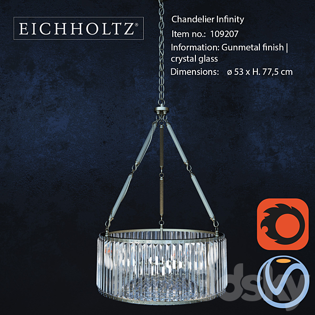 Eichholtz Chandelier Infinity 3DSMax File - thumbnail 1