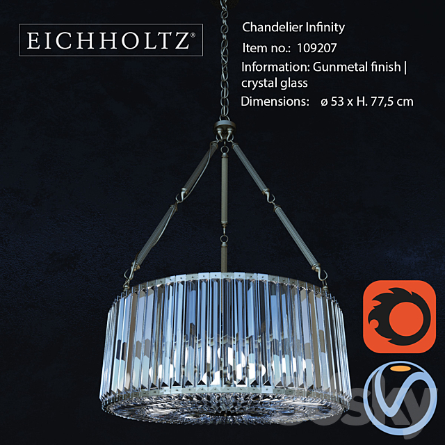 Eichholtz Chandelier Infinity 3DSMax File - thumbnail 2